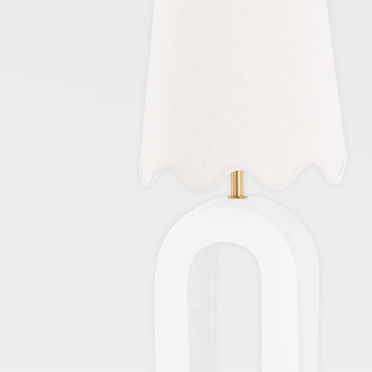 Roshani 24 inch 60.00 watt Aged Brass/Ceramic Raw Matte White Table Lamp Portable Light