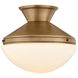 Esther 1 Light 12 inch Patina Brass Semi Flush Ceiling Light