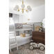Holly 25 watt 8 inch Aged Brass and White Picture Light Wall Light in White Steel