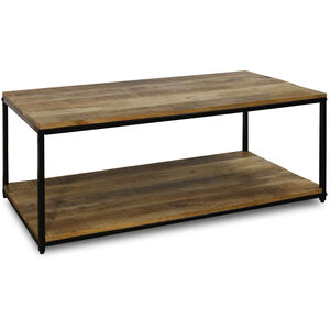 LOGAN 47 X 23.5 inch Wood/Black Coffee Table