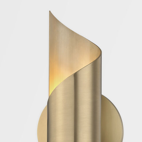 Evie LED 5 inch Aged Brass ADA Wall Sconce Wall Light