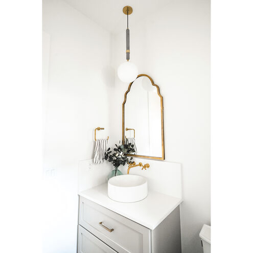 Brielle 1 Light 10 inch Aged Brass Pendant Ceiling Light