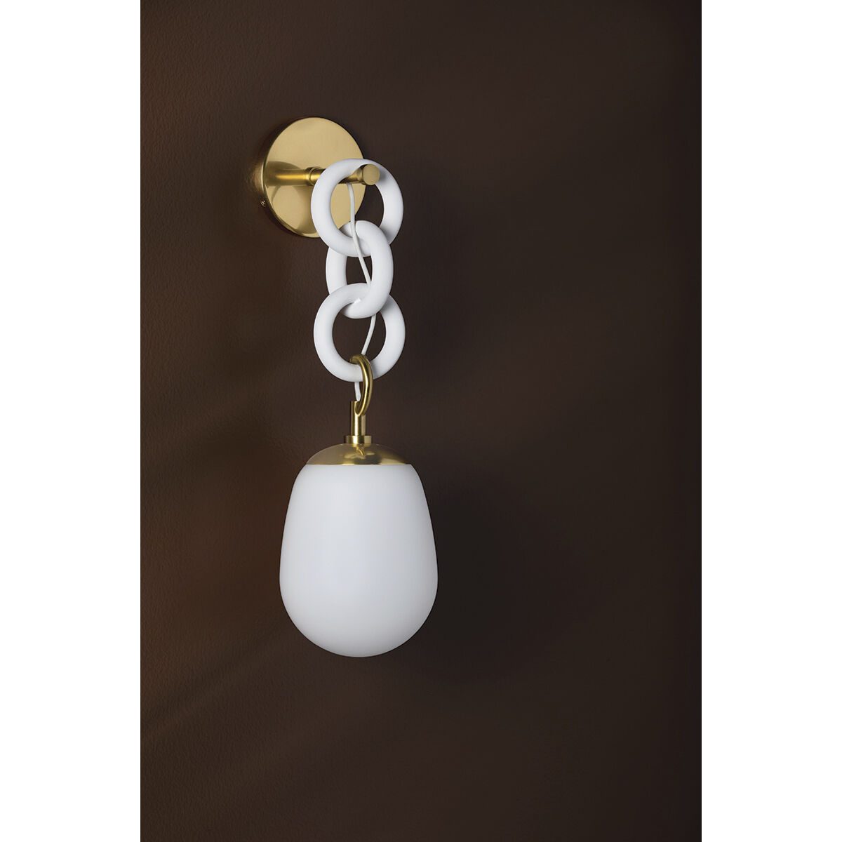 Marina 1 Light 6 inch Aged Brass/Textured White Combo Wall Sconce Wall Light