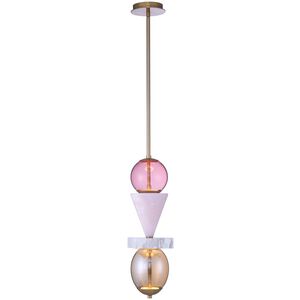 Demi 6.25 inch Winter Brass Pendant Ceiling Light