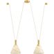 Eileen 2 Light 48 inch Aged Brass Linear Ceiling Light