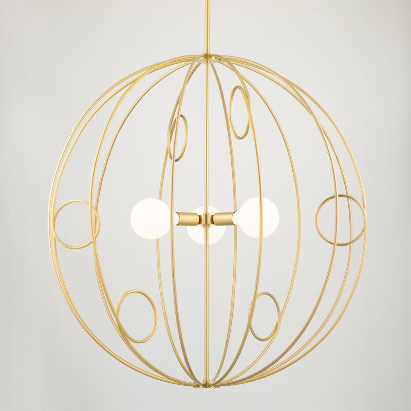Alanis LED 40.5 inch Aged Brass Pendant Ceiling Light, Large