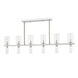 Tabitha 12 Light 42 inch Polished Nickel Linear Pendant Ceiling Light