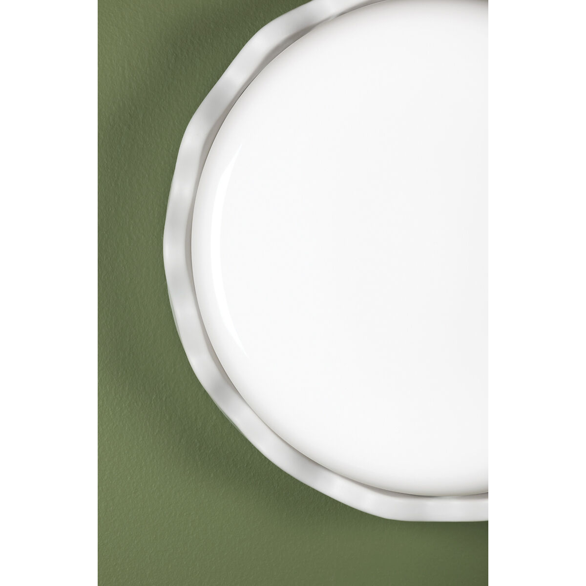 Wave 3 Light 16 inch Ceramic Matte White Flush Mount Ceiling Light