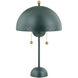 Jojo 25 inch 15.00 watt Aged Brass/Soft Studio Green Table Lamp Portable Light