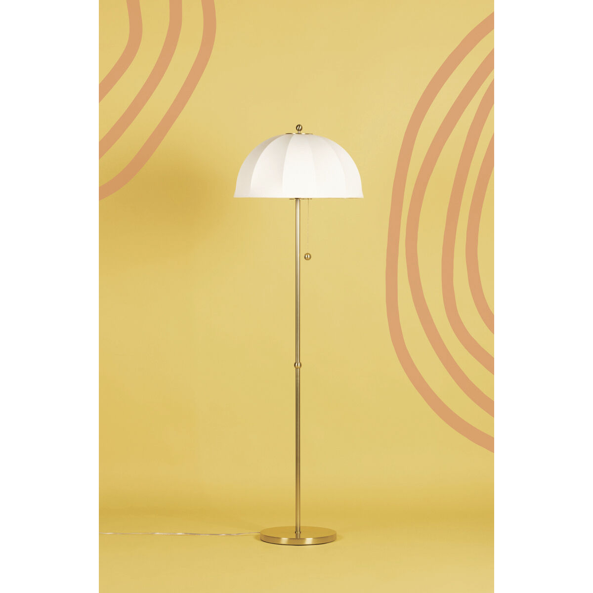 Meshelle 64.25 inch 25.00 watt Aged Brass Floor Lamp Portable Light