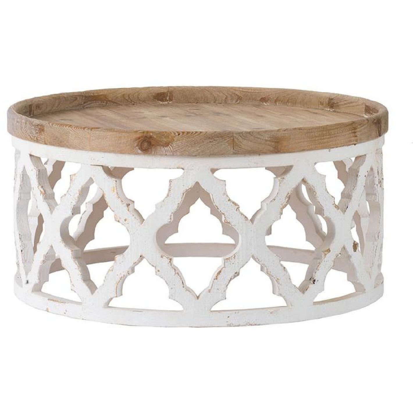 Anita 32 X 31.9 inch Natural/White Coffee Table