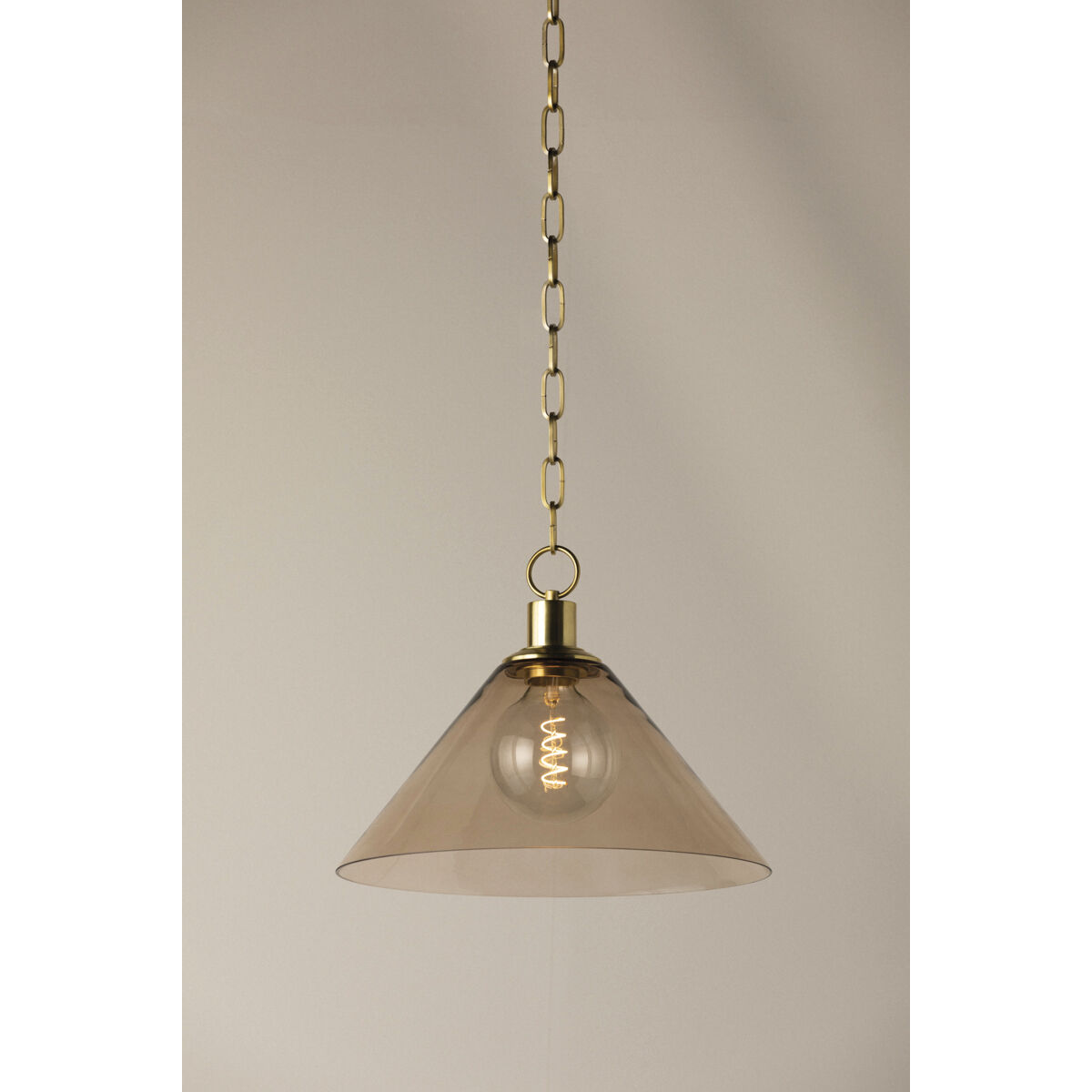 Anniebee 1 Light 15.5 inch Aged Brass Pendant Ceiling Light