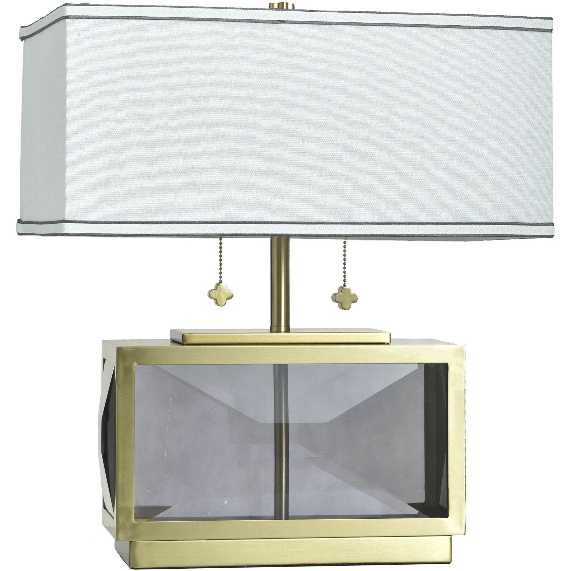 Celeste 21 inch 60 watt Polished Brass and Smoke Gray Table Lamp Portable Light