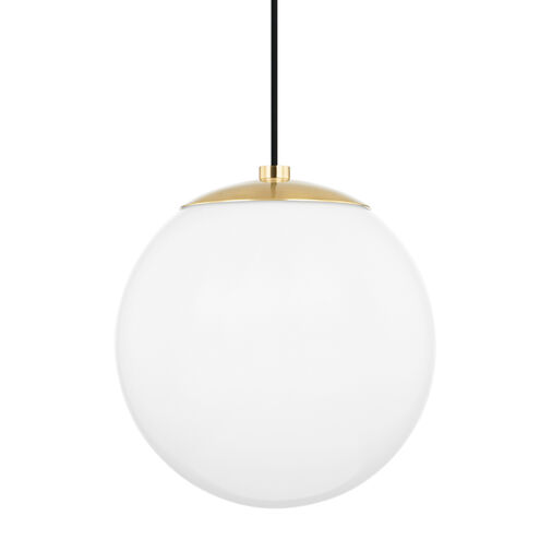 Stella 1 Light 12 inch Aged Brass Pendant Ceiling Light