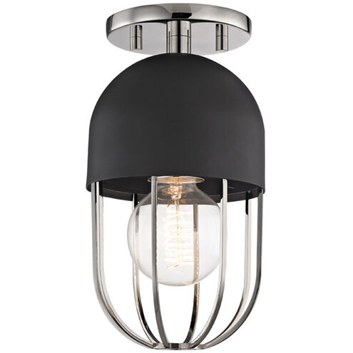 Haley 1 Light 6 inch Polished Nickel Flush Mount Ceiling Light