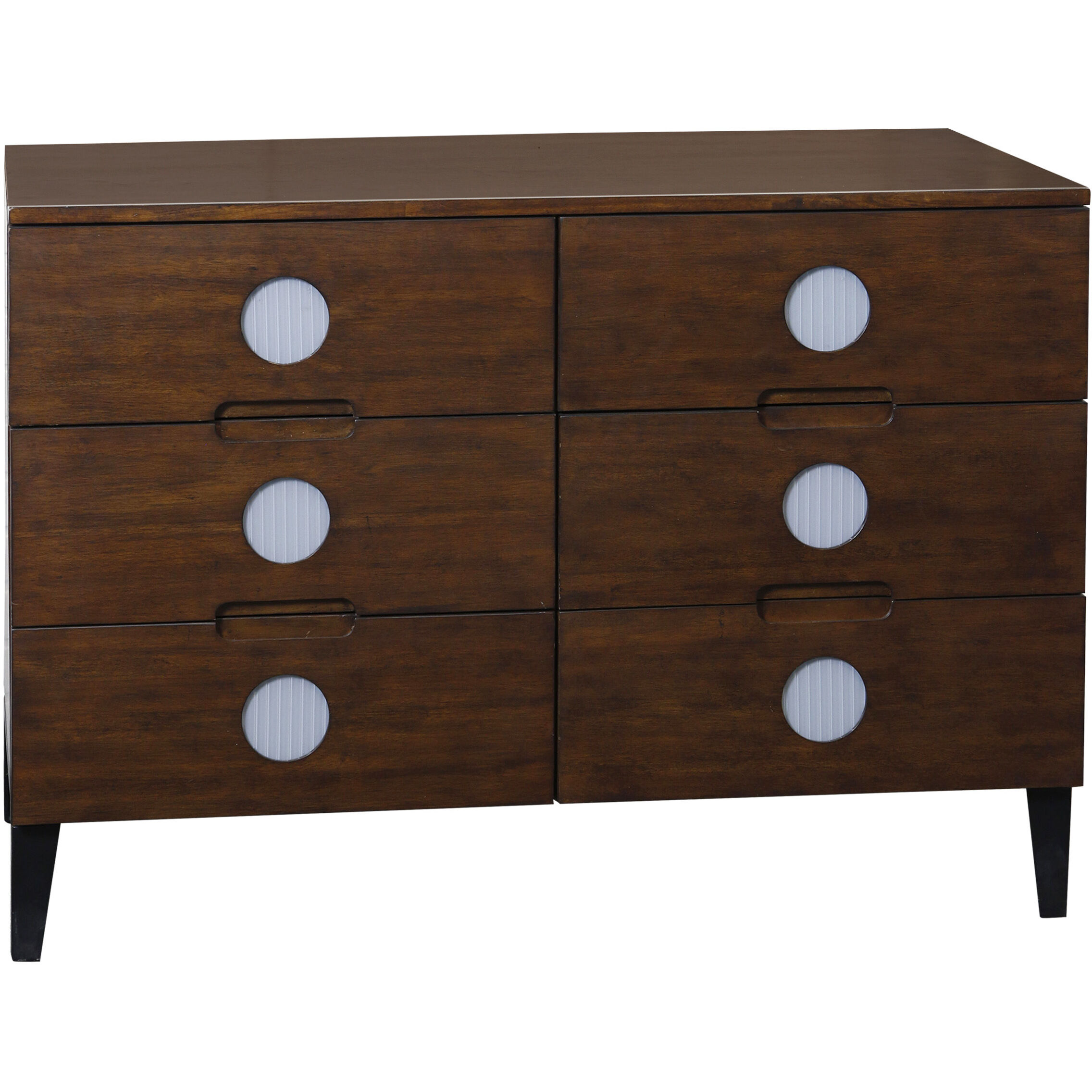 Leah Dark Walnut and White and Black Chest