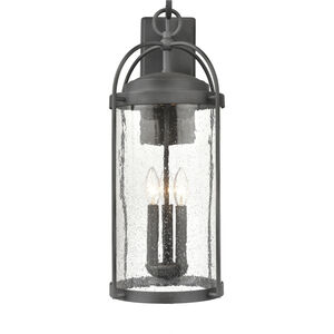 Catalonia 3 Light 24 inch Distressed Zinc Outdoor Wall Sconce