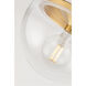 Grace LED 14 inch Aged Brass Flush Mount Ceiling Light