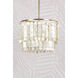 Melisa 3 Light 16 inch Aged Brass Chandelier Ceiling Light