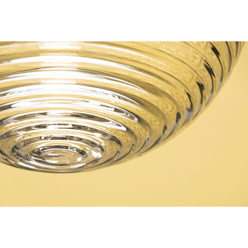 Sara 1 Light 10.5 inch Aged Brass Flush Mount Ceiling Light