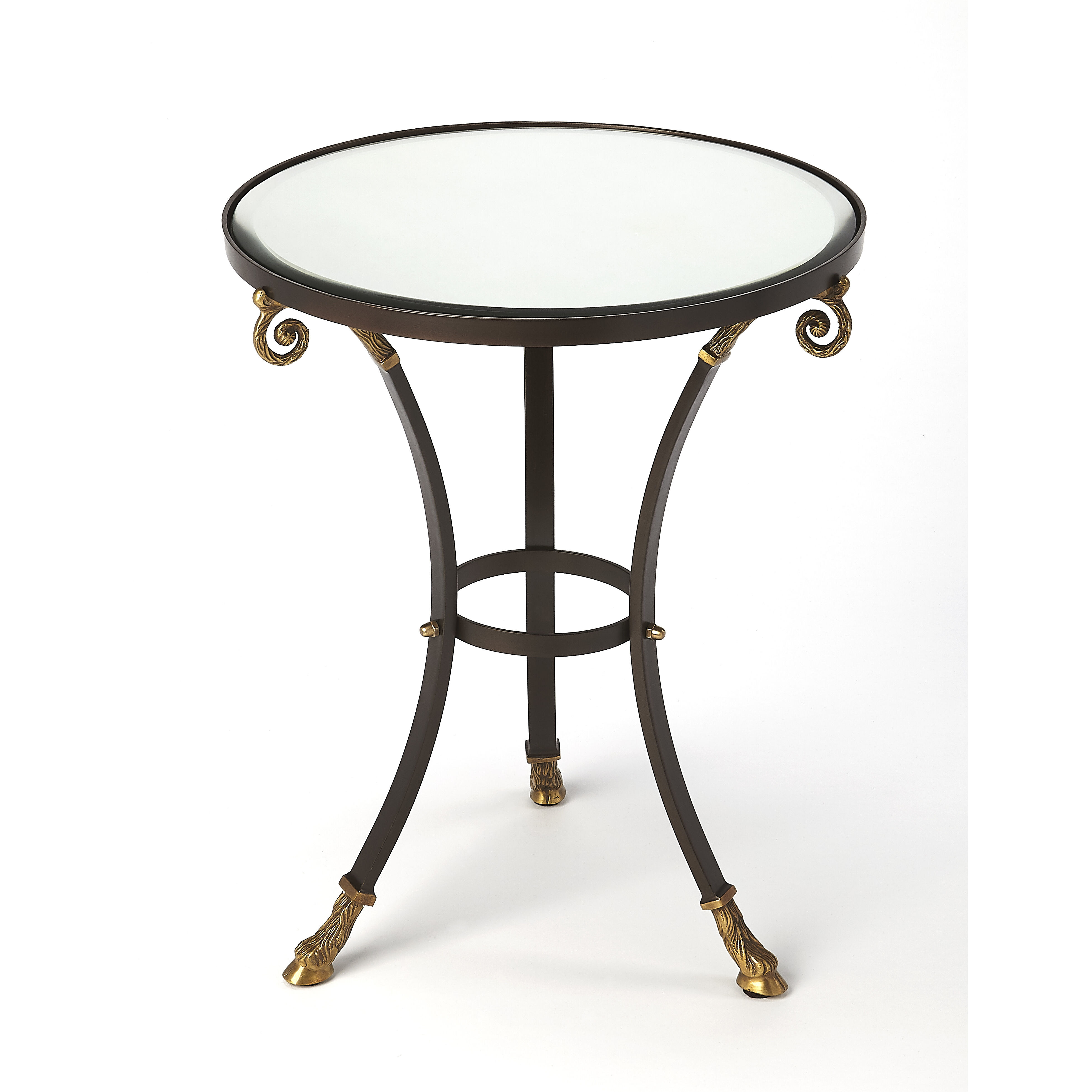 Meurice Glass & Metal 25 X 20 inch Metalworks Accent Table