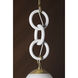 Marina 1 Light 9 inch Aged Brass/Textured White Combo Pendant Ceiling Light