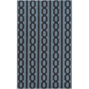 Lockhart 120 X 96 inch Blue and Black Area Rug, Wool