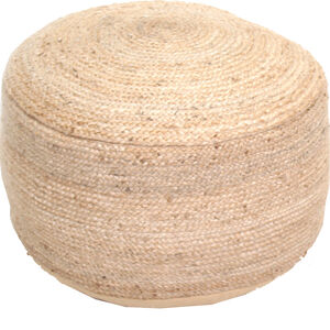 Clendon 12 inch Natural Pouf, Medium