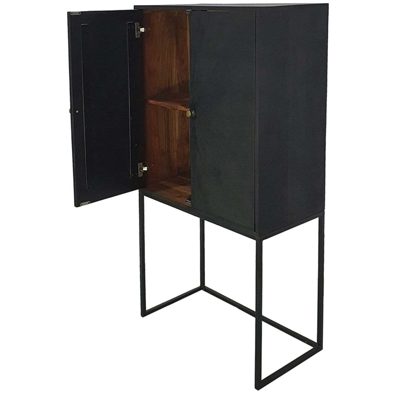 Anita Black and Natural Cabinet