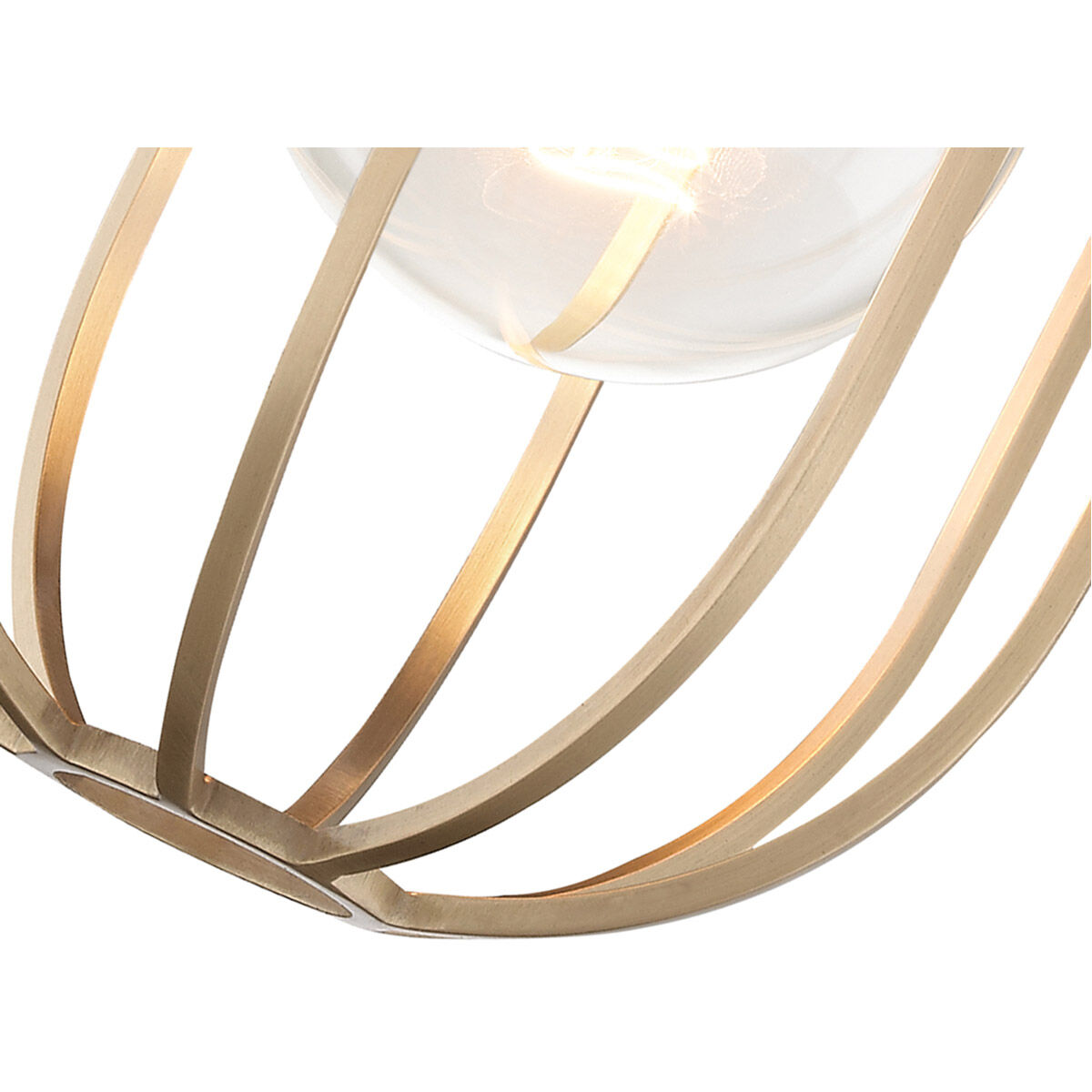 Haley 1 Light 6 inch Aged Brass Flush Mount Ceiling Light