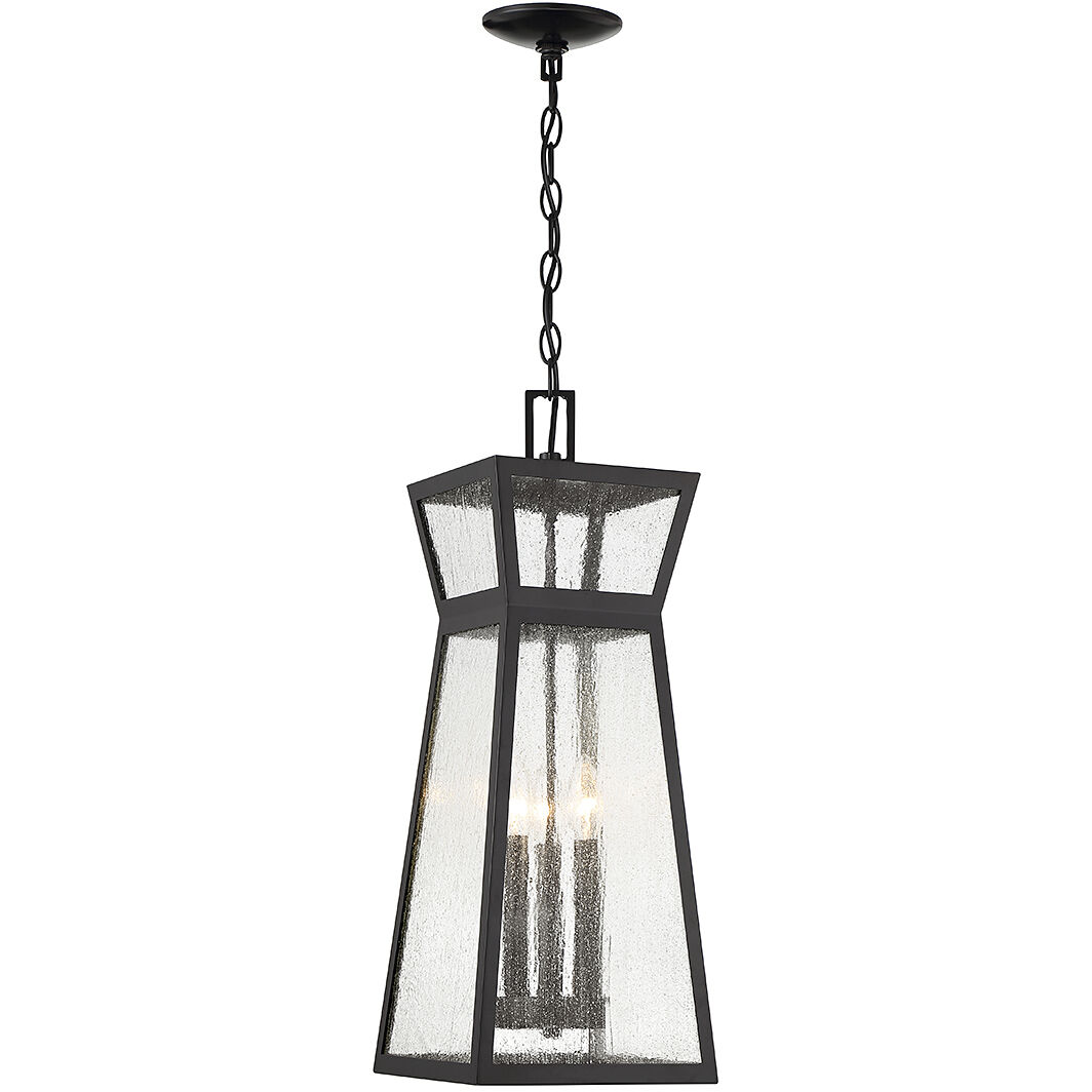 Millford 3 Light 9 inch Black Outdoor Hanging Lantern