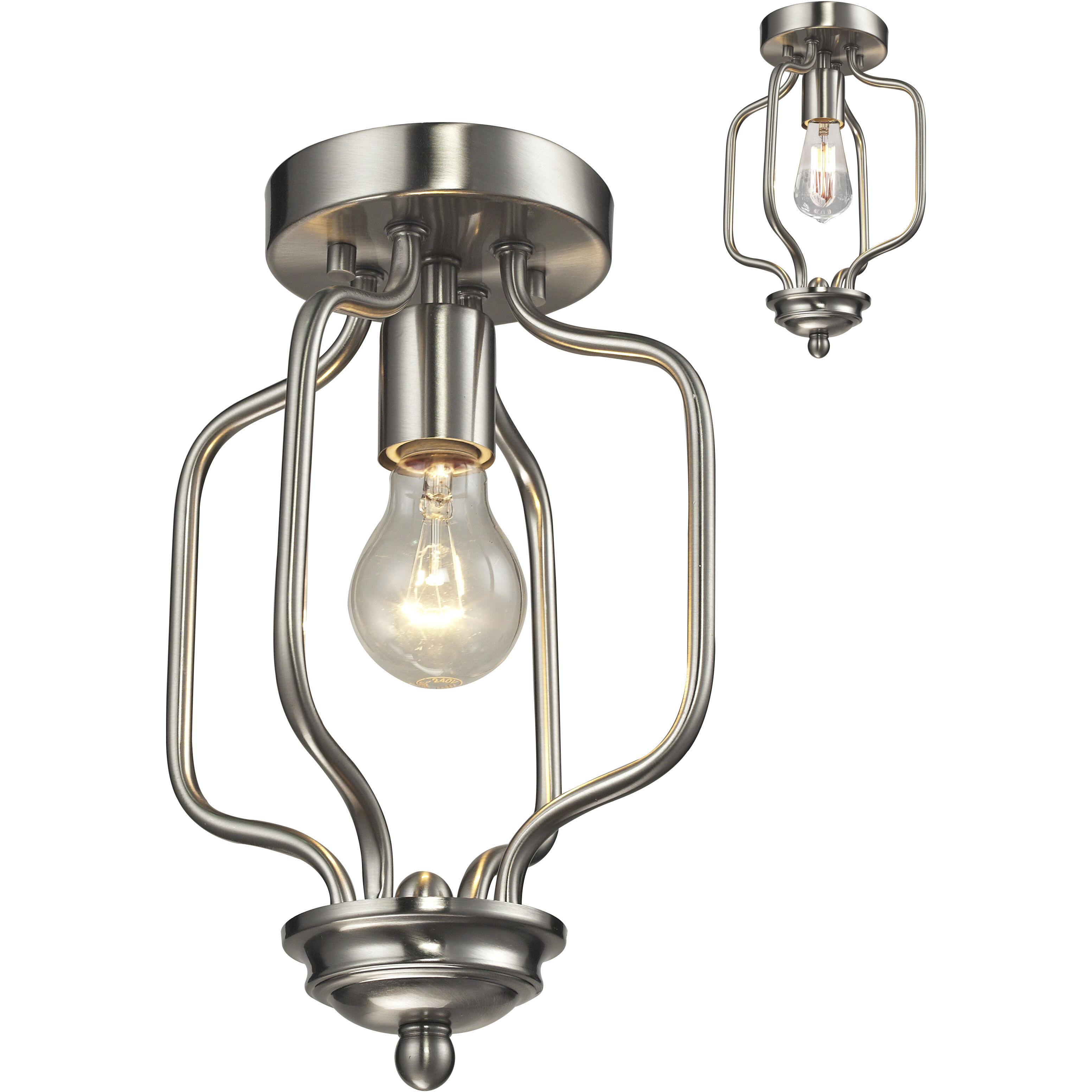 Cardinal 1 Light 8.00 inch Flush Mount