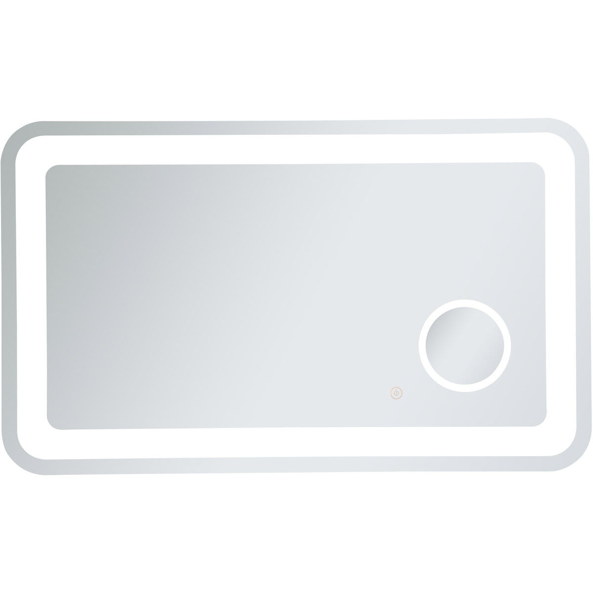 Lux 40 X 24 inch Glossy White Lighted Wall Mirror
