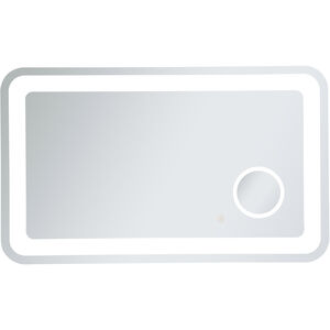 Lux 40 X 24 inch Glossy White Lighted Wall Mirror