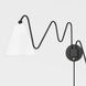 Onda 2 Light 11 inch Soft Black Plug-In Sconce Wall Light