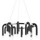 Whit 20 Light 29 inch Polished Nickel/Black Chandelier Ceiling Light