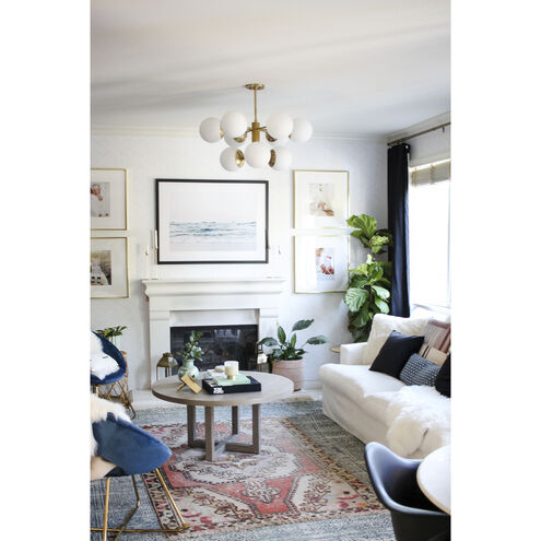 Paige 9 Light 33 inch Aged Brass Chandelier Ceiling Light