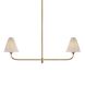 Ryle 2 Light 44 inch Patina Brass Linear Ceiling Light