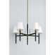 Banyan 5 Light 28 inch Aged Brass and Soft Black Chandelier Ceiling Light