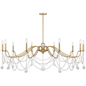 Mariposa 10 Light 60 inch Warm Brass Chandelier Ceiling Light