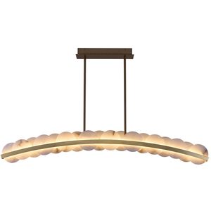 Meridian Island Light Ceiling Light in Winter Brass