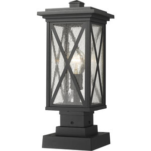 Brookside 1 Light 18.25 inch Black Outdoor Pier Mounted Fixture