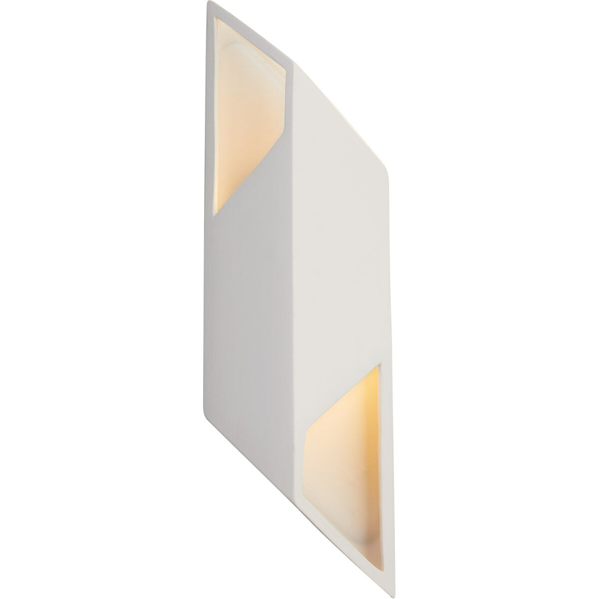 Ambiance LED 5.5 inch White Crackle ADA Wall Sconce Wall Light, Rhomboid