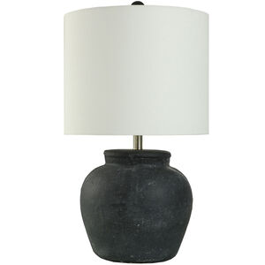 Arlo 26.5 inch 150 watt Matte Black and Brushed Nickel Table Lamp Portable Light