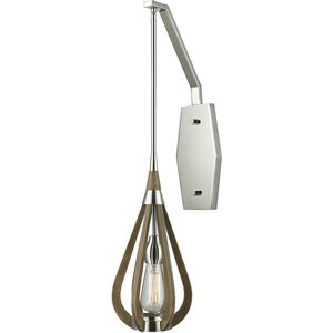 Janette 1 Light 7 inch Polished Nickel with Natural Mini Pendant Ceiling Light