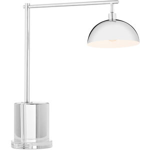 Repartee 22 inch 7 watt Polished Nickel/Clear Desk Lamp Portable Light