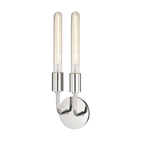 Ava 2 Light 4.75 inch Polished Nickel ADA Wall Sconce Wall Light