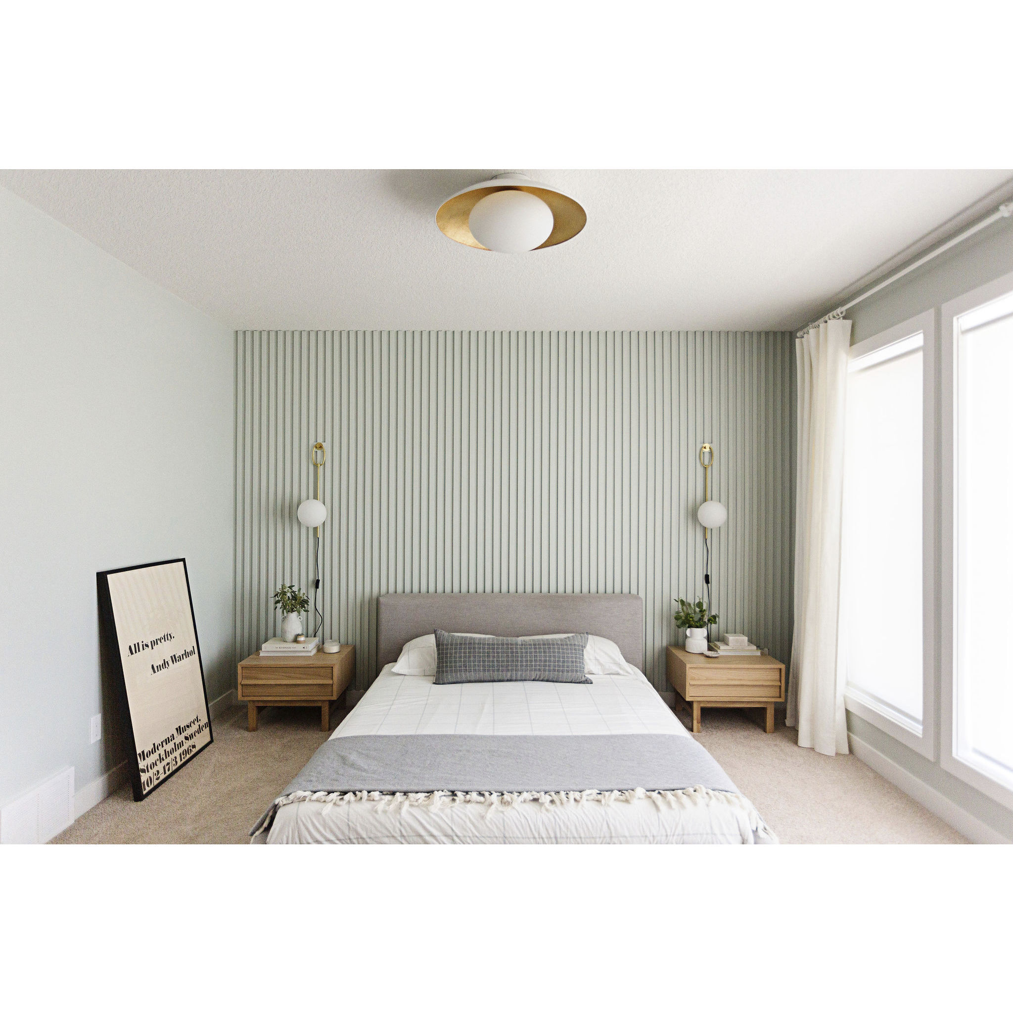 Cadence 1 Light 21 inch White Lustro / Gold Leaf Combo Semi Flush Ceiling Light