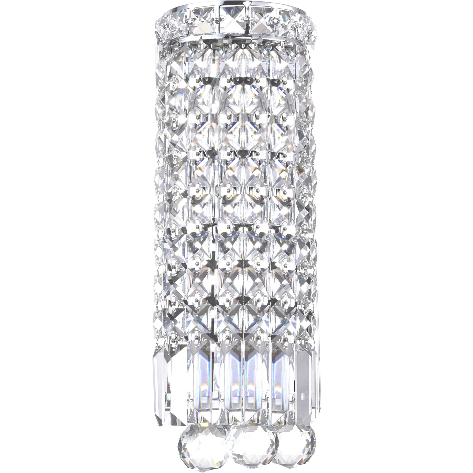 Colosseum 2 Light 5 inch Chrome Bathroom Sconce Wall Light