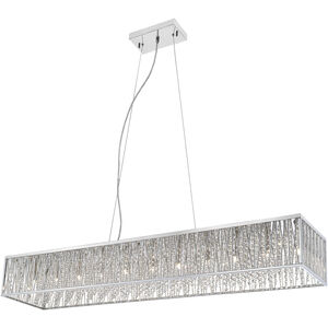 Terra 11 Light 56.5 inch Chrome Billiard Light Ceiling Light